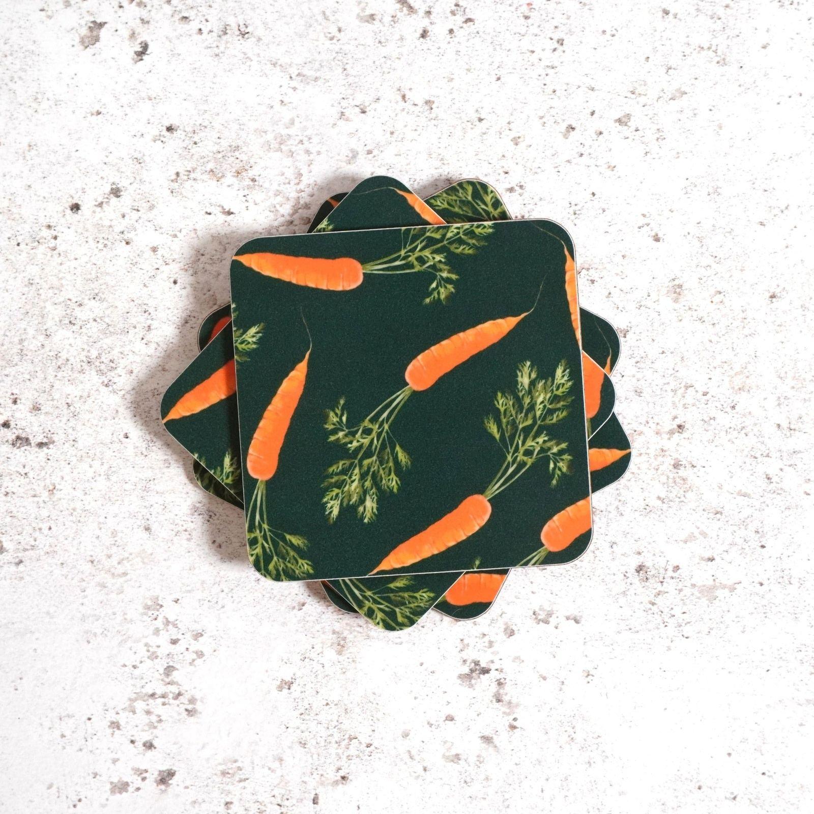 Carrot Coaster set made in the uk