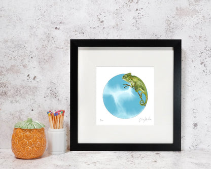Chameleon art print