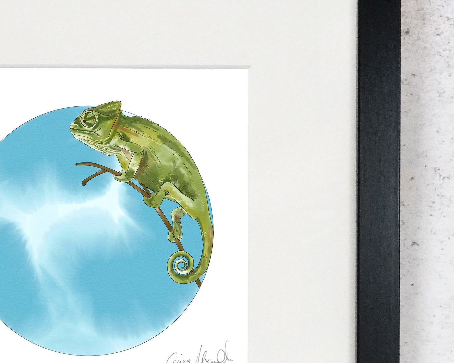 Chameleon art print