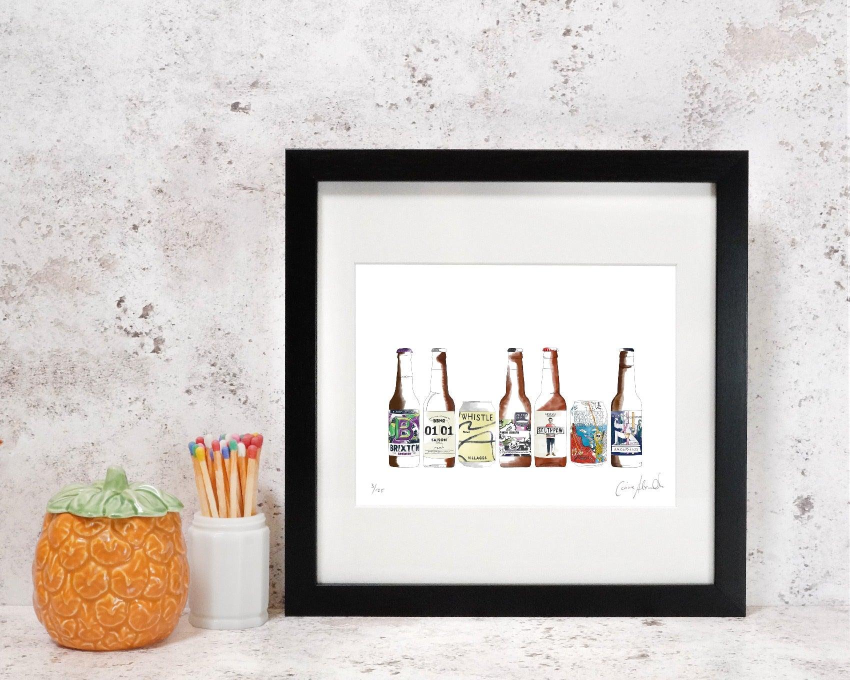 Framed Craft Beer Print