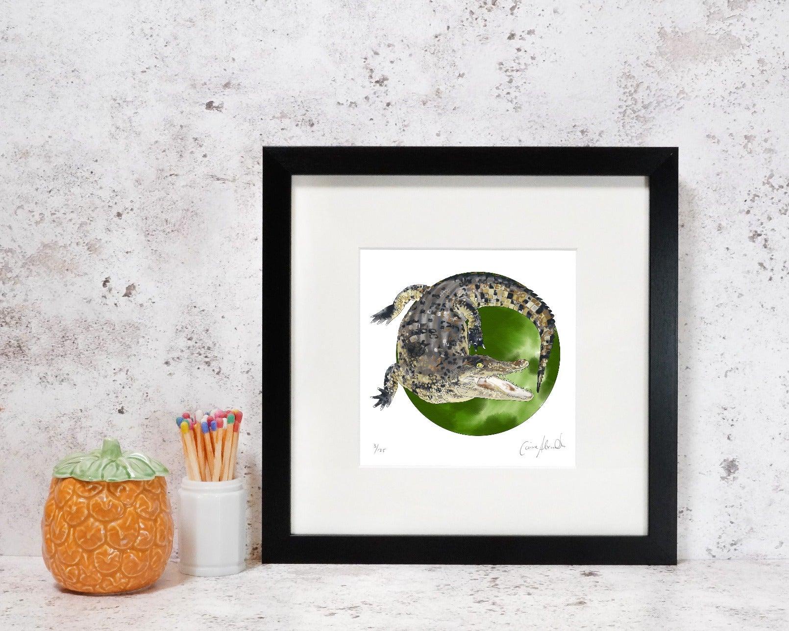 Crocodile art print