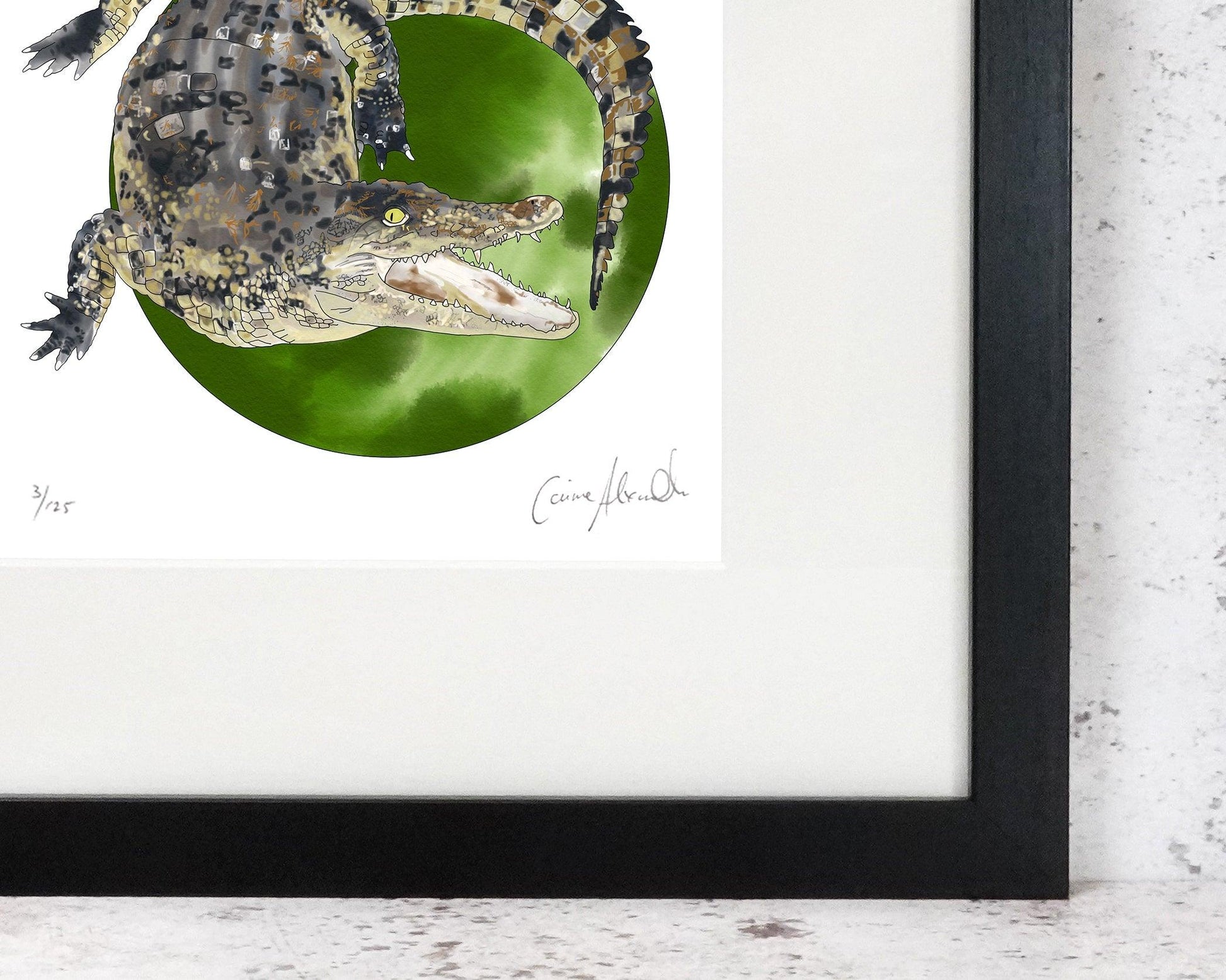 Crocodile art print