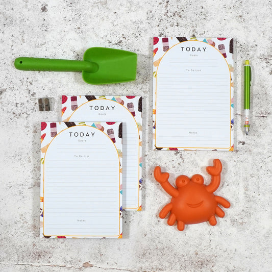 Daily Planner Pad featuring Ice Cream Illustrations