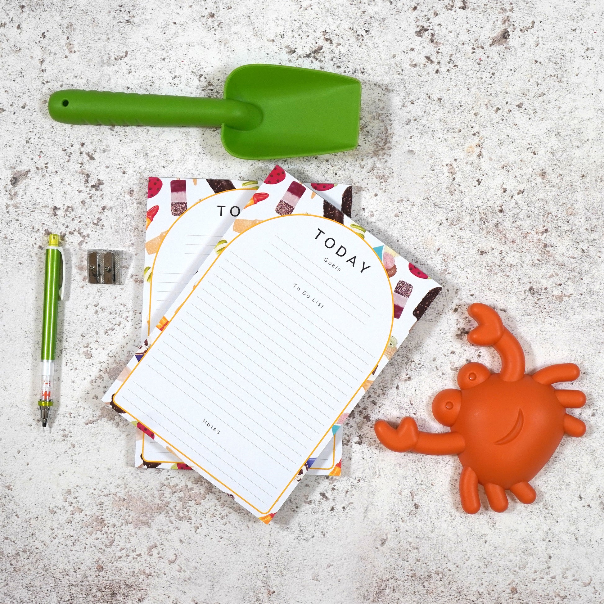 Daily Planner Pad featuring Ice Cream Illustrations