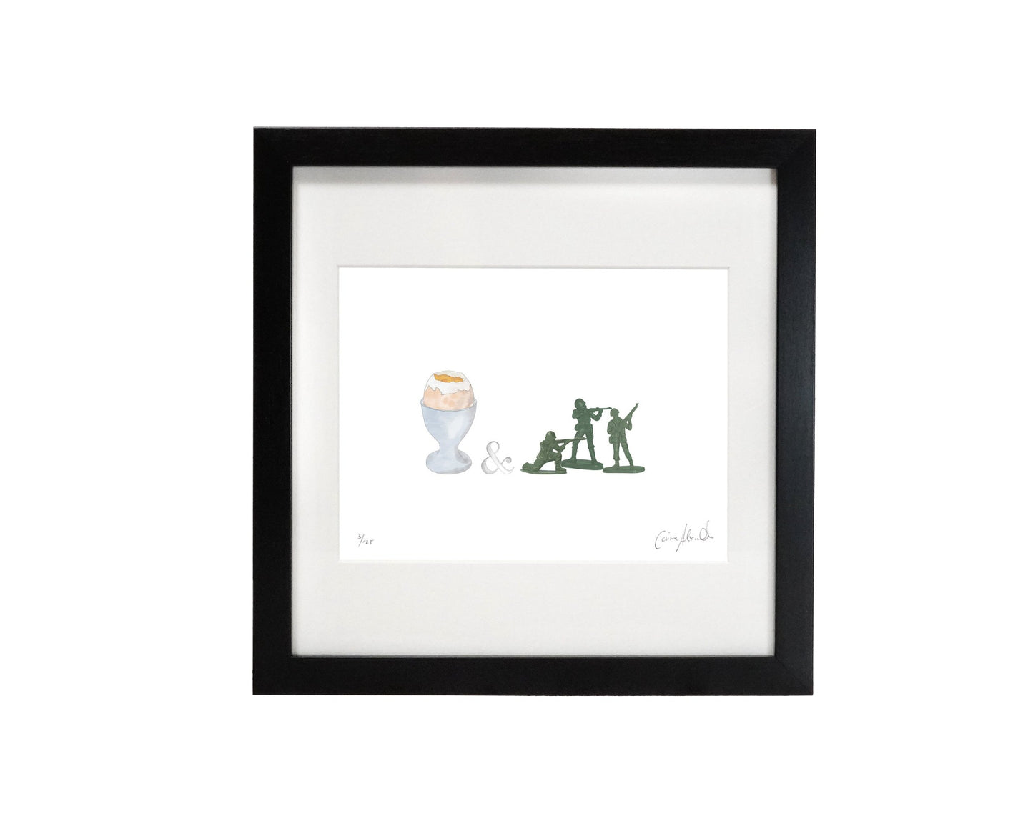 Framed Egg and Soldiers Print