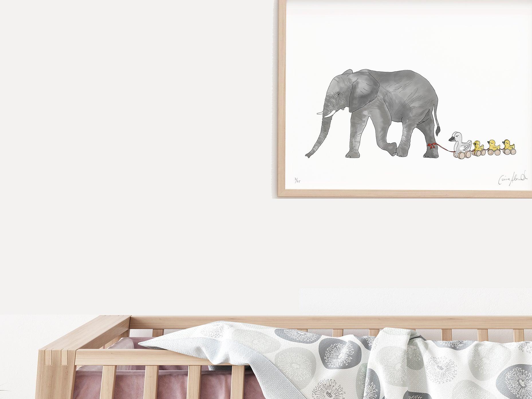 Elephant Nursery Art Print