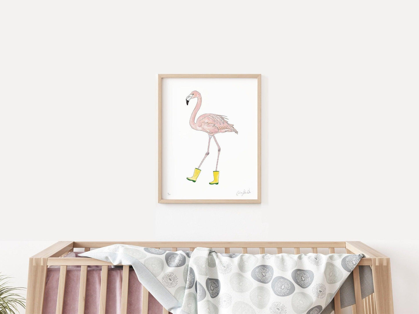 Fun Flamingo Nursery Print