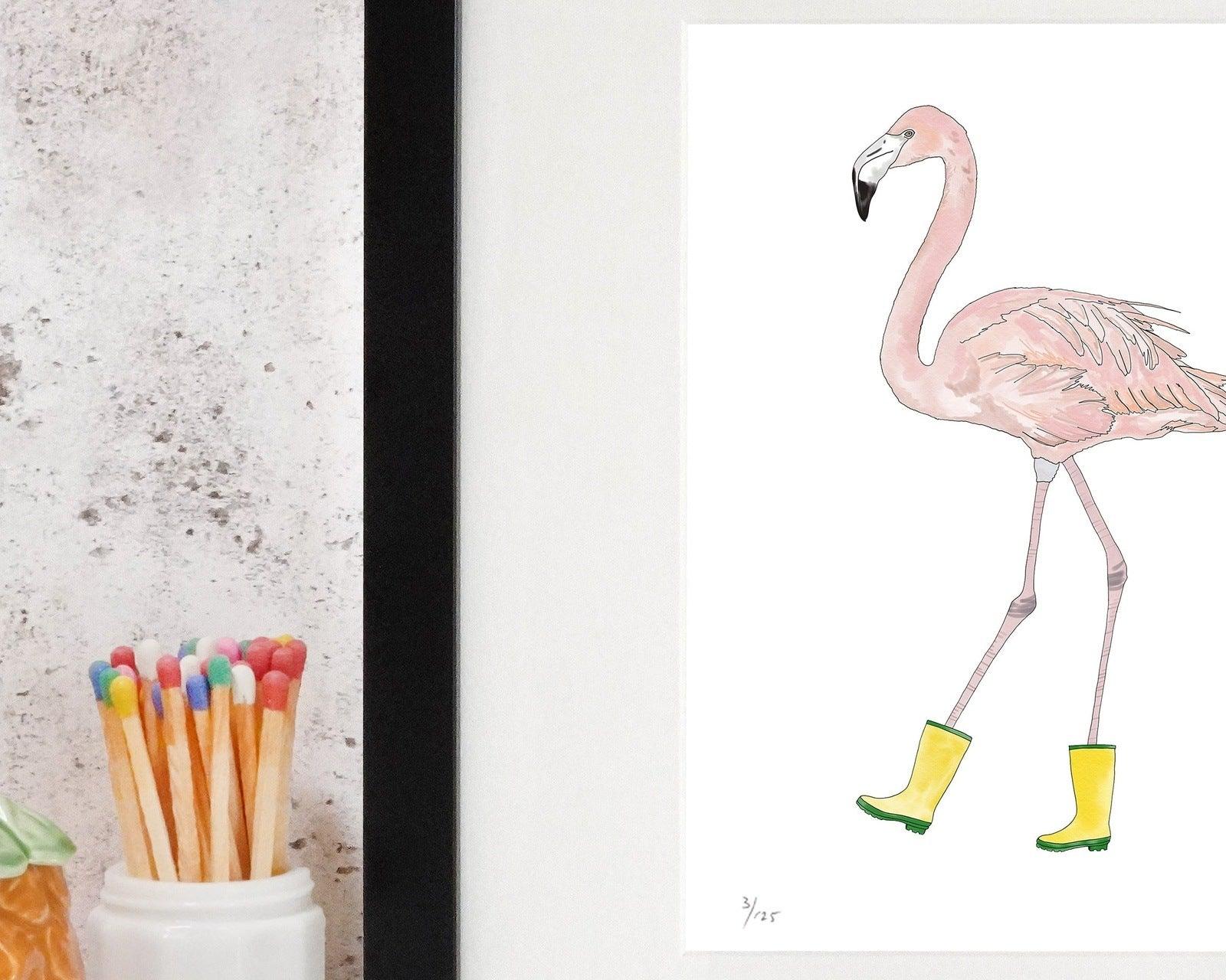 Fun Flamingo Nursery Print