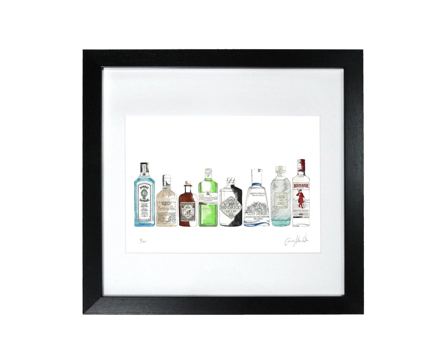 Framed Gin Bottle Print