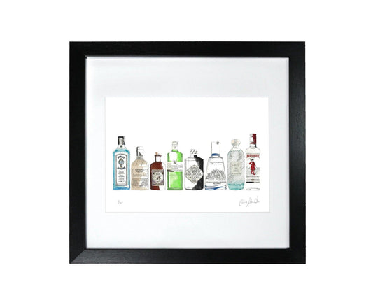 Framed Gin Bottle Print