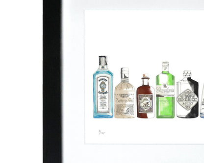 Framed Gin Bottle Print