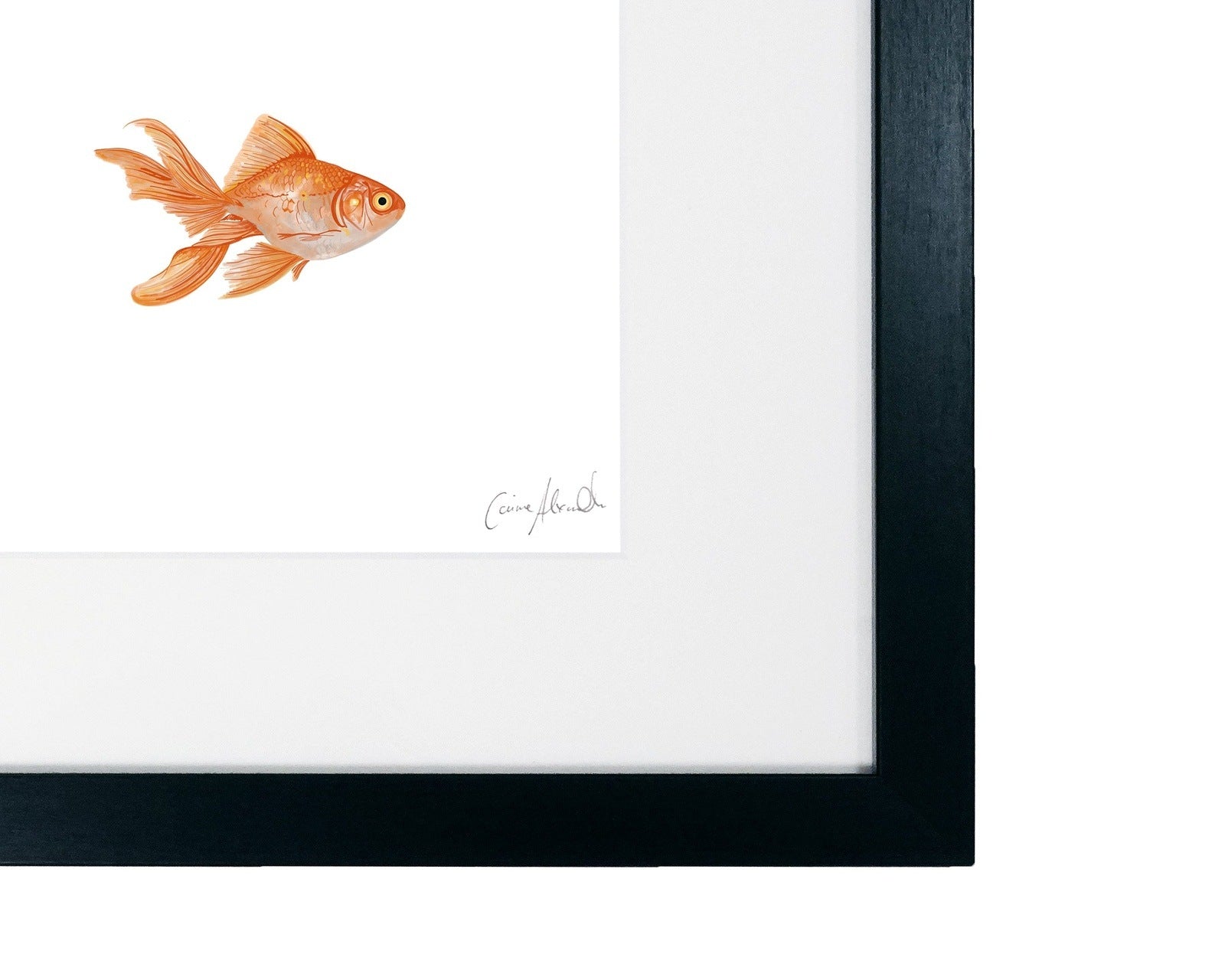 Goldfish bathroom art print