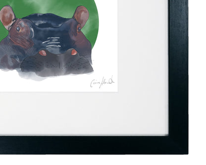 Hippo art print