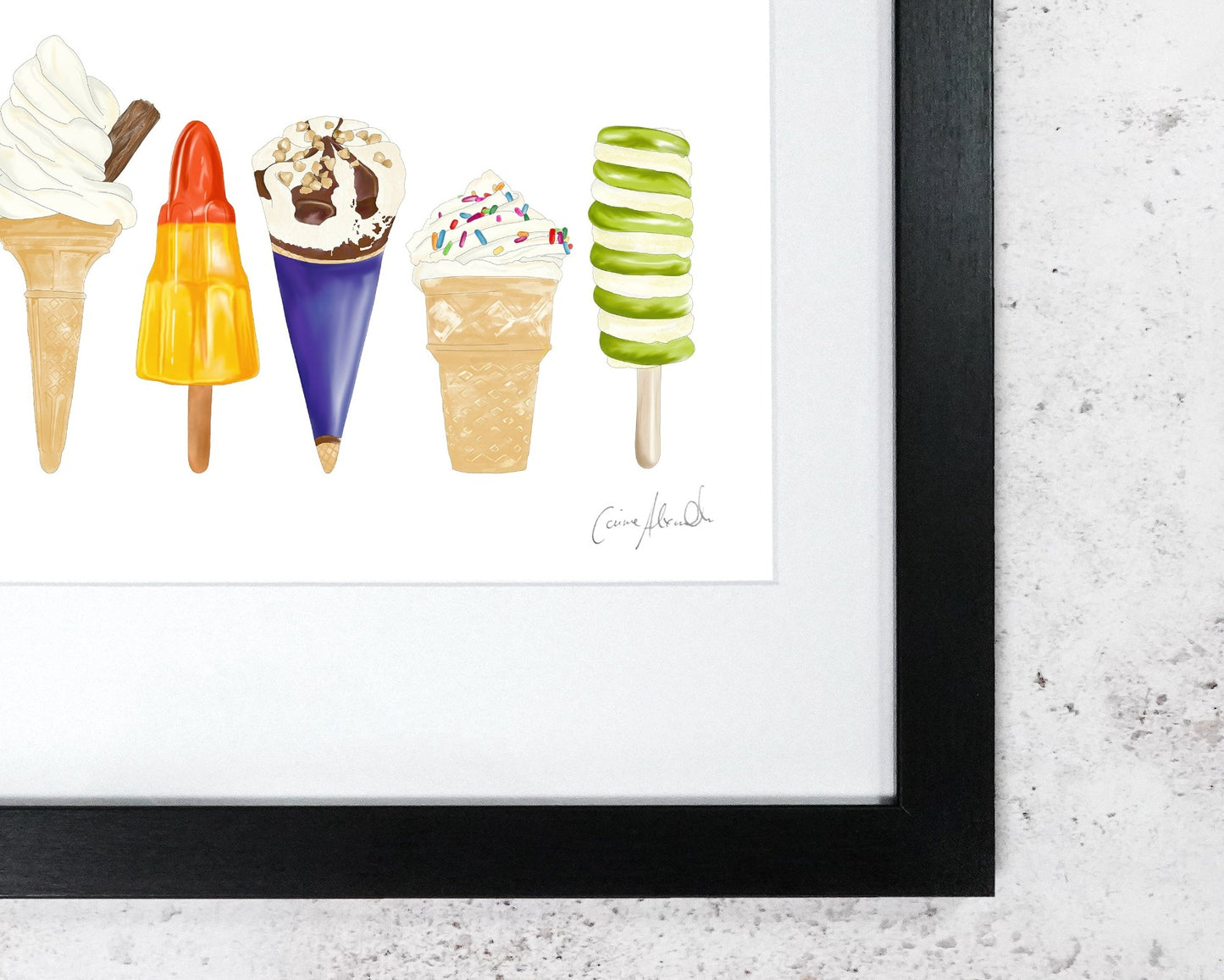 Framed Ice Cream Art Print