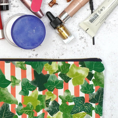 Ivy patterned toiletry bag