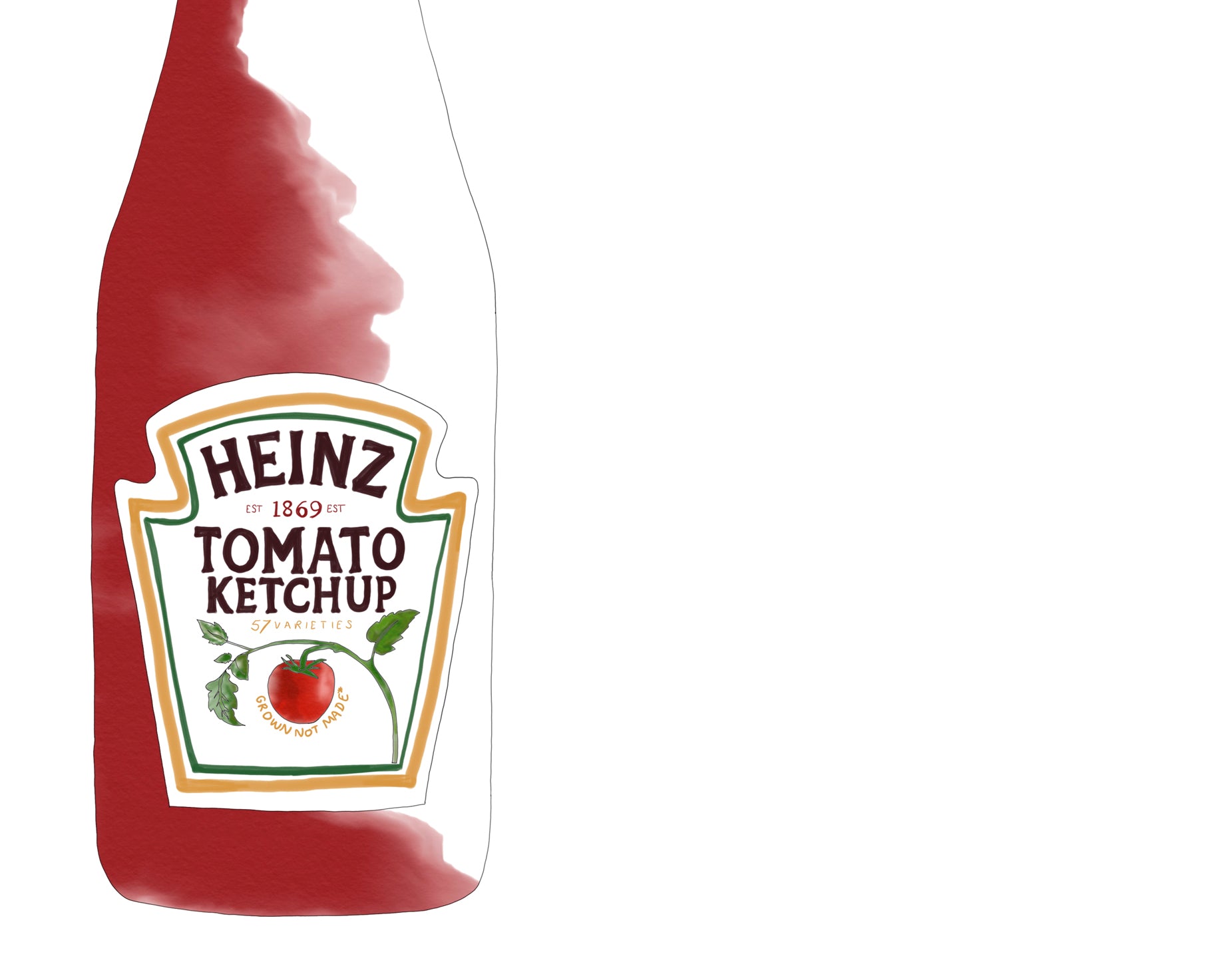 Framed Tomato Ketchup Art Print