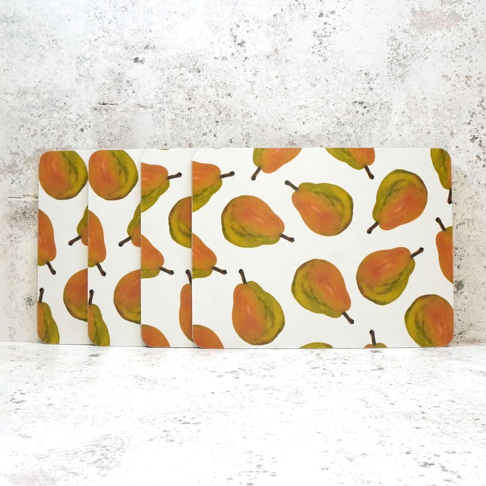 Pear placemats made in Britain