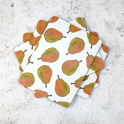 Pear placemats for plates and saucepans