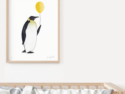 Playful Penguin Nursery Print