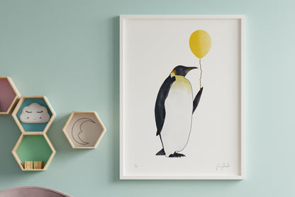 Playful Penguin Nursery Print