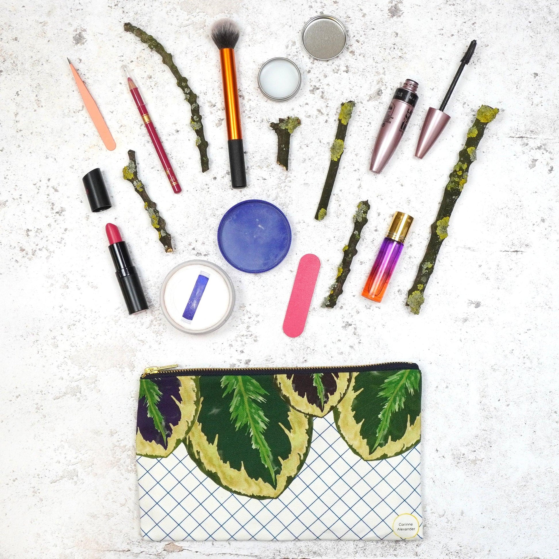 Nature inspired toiletry bag