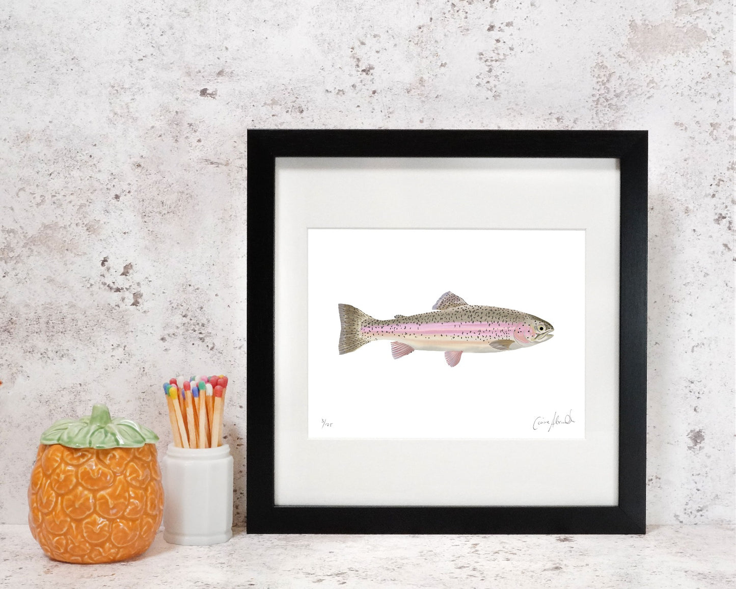 Rainbow trout art print