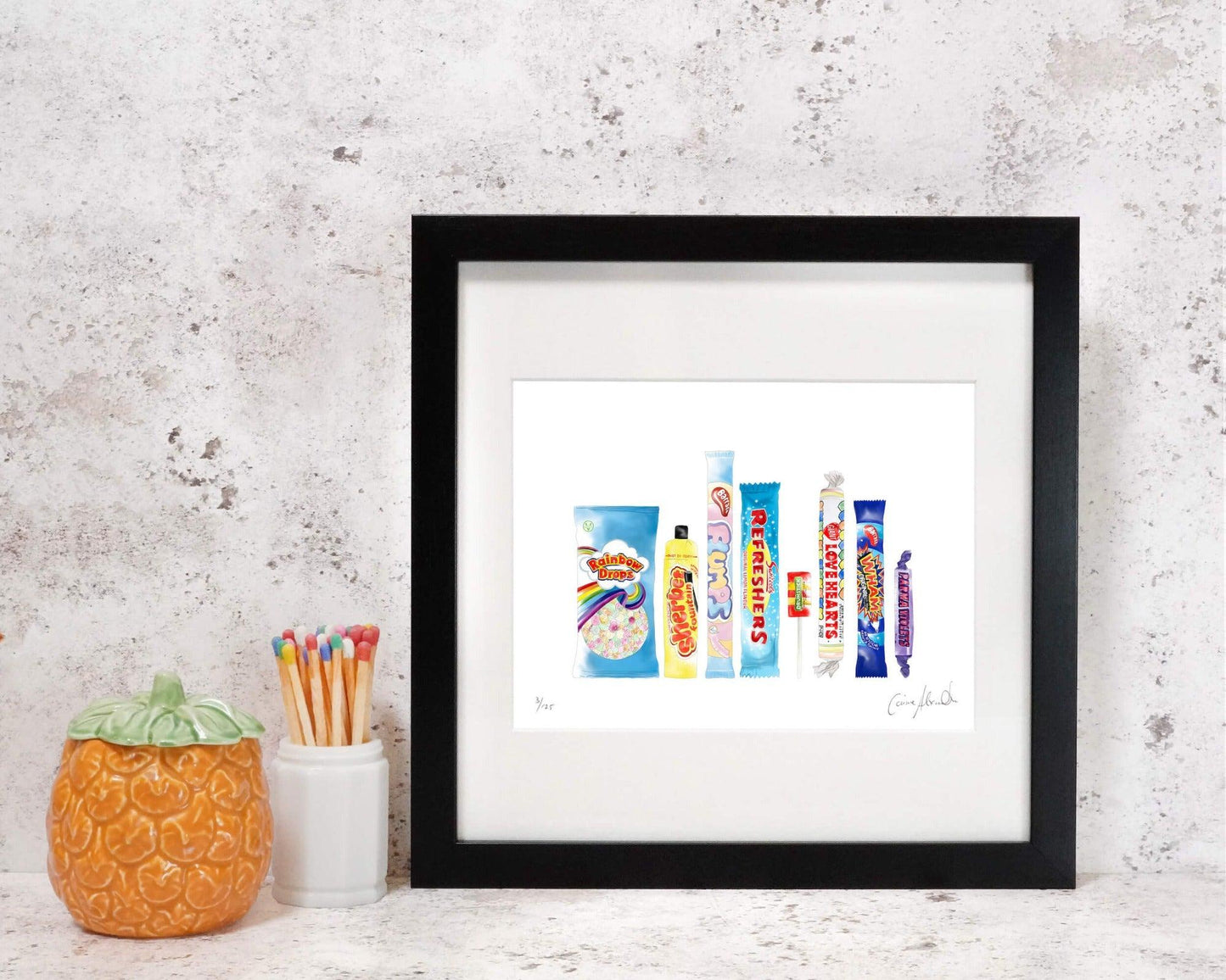 Framed Retro Sweeties art print