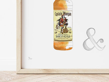Framed Rum and Coke Art Print