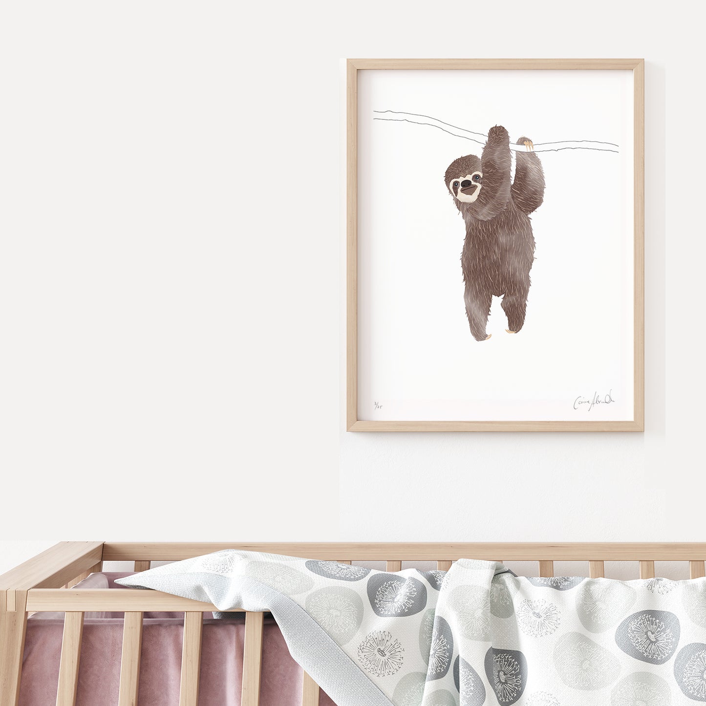 Sloth Nursery Print