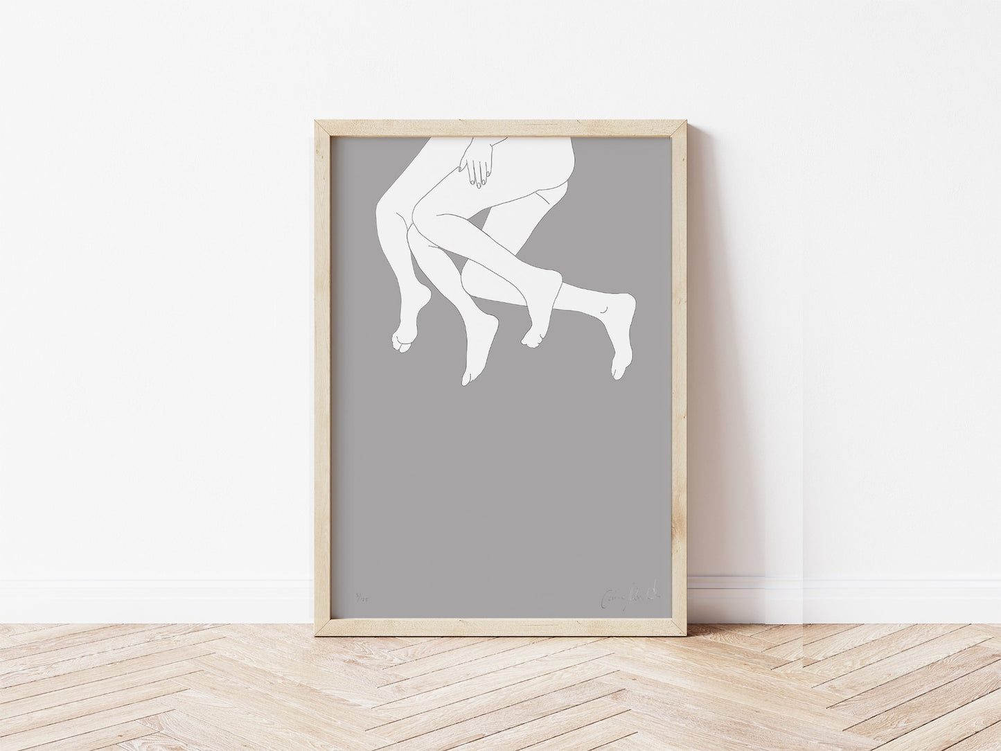Couple spooning print