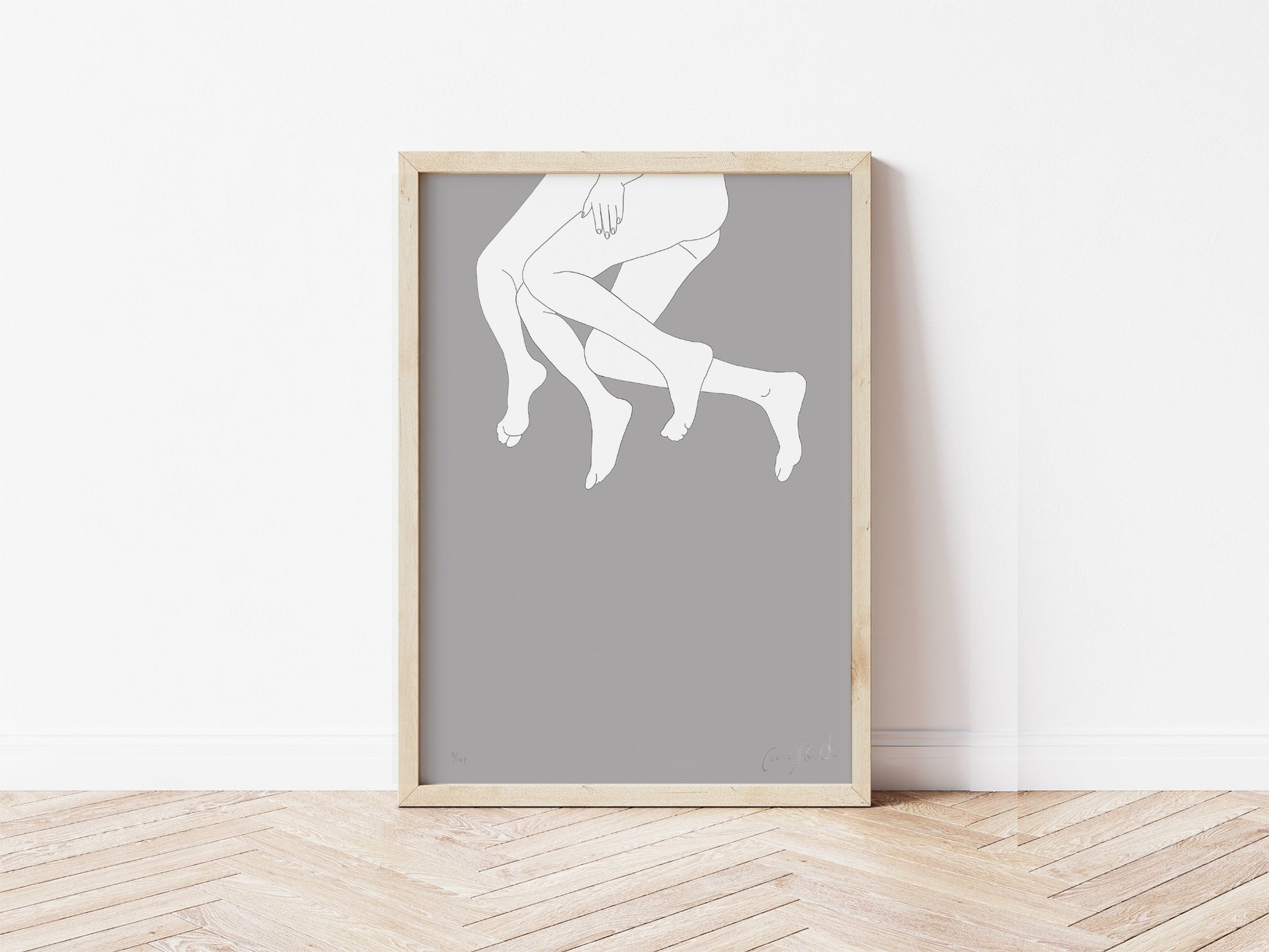 Couple spooning print