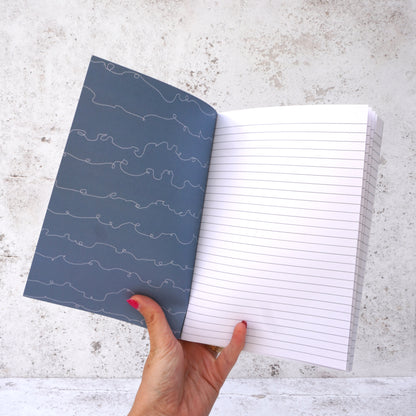 Squiggle Notebook - recycled paper