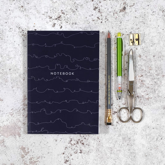 Squiggle Notebook - recycled paper