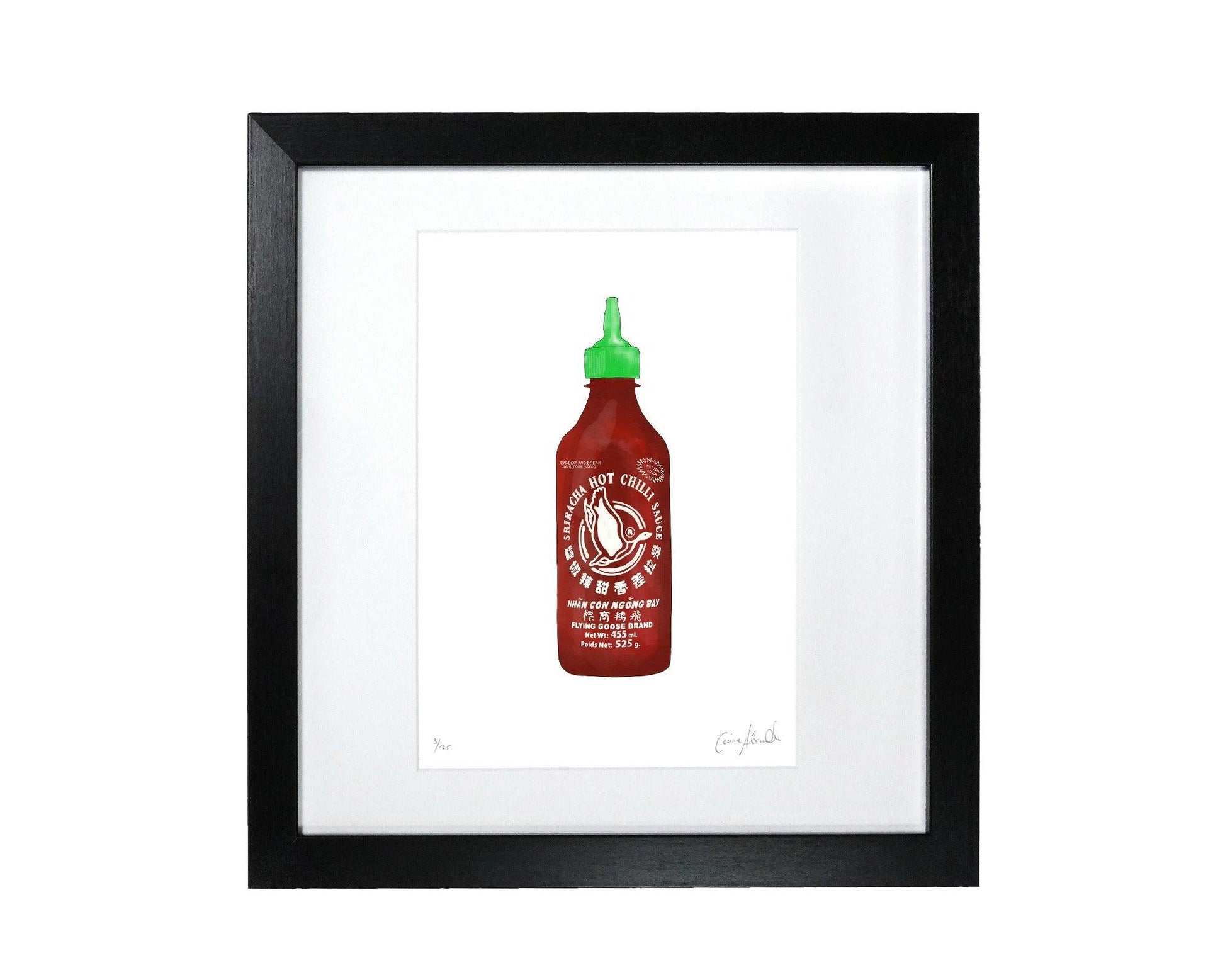 Framed Sriracha Art Print