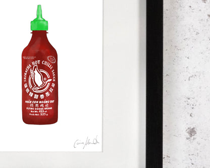 Framed Sriracha Art Print