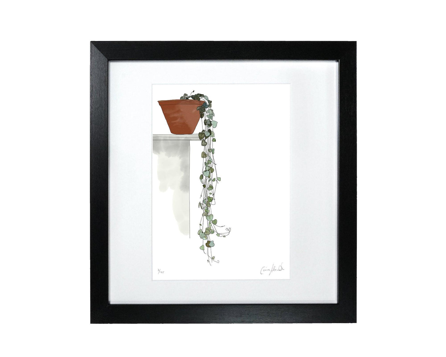 Framed String of Hearts Art Print