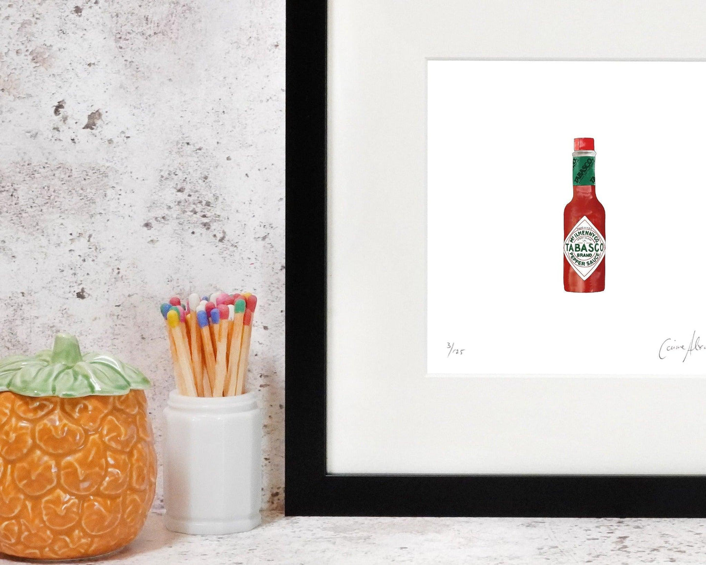 Framed Tabasco art print