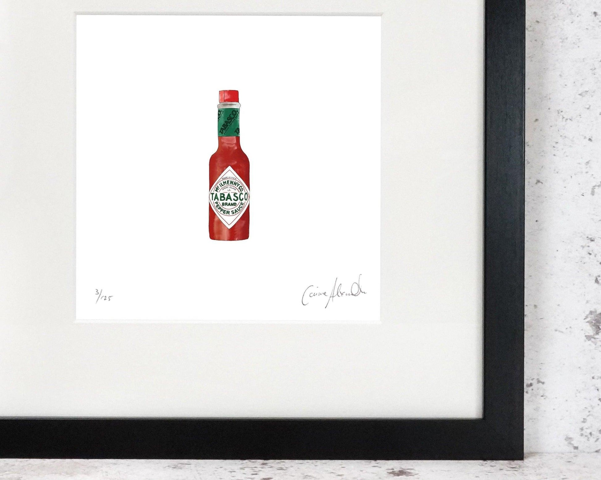 Framed Tabasco art print