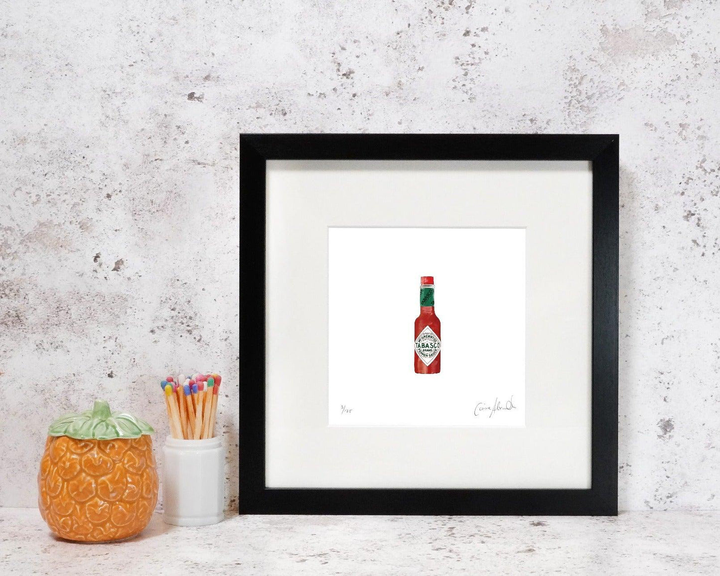 Framed Tabasco art print