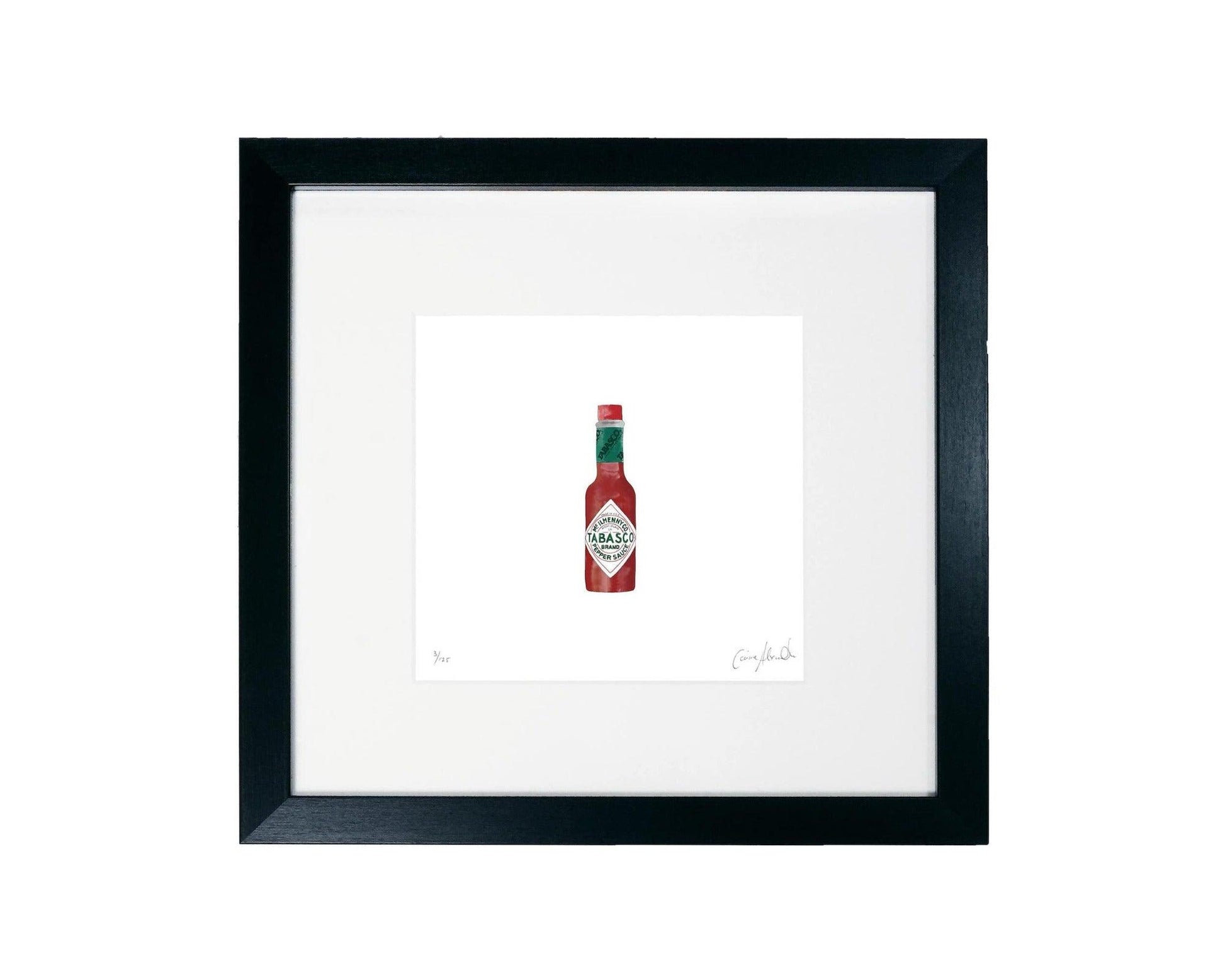 Framed Tabasco art print
